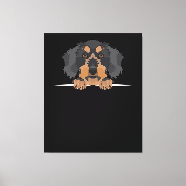 Smiling Wire-Haired Dachshund Canvas Print (Front)
