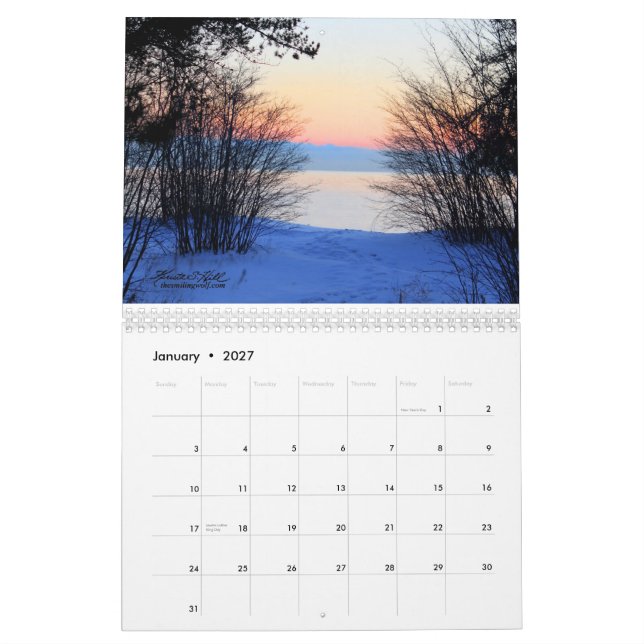 Smiling Wolf Photography Calendar (Jan 2027)