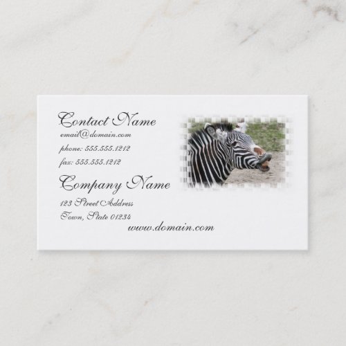 Smiling Zebra Business Card