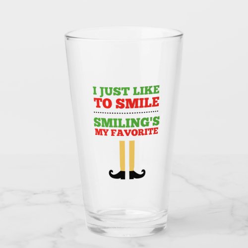 Smilings My Favorite Holiday Drinkware Glass