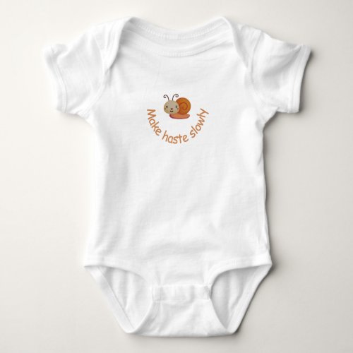 smilling cute baby snail baby bodysuit