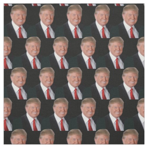 Smilling Photo President Donald Trump Fabric