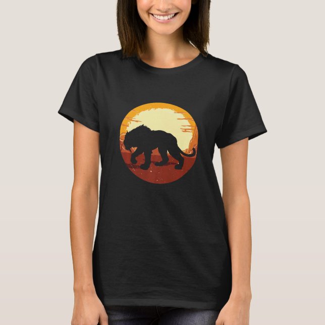 Smilodon Prehistoric Saber Tooth Tiger Mountain Ca T-Shirt (Front)