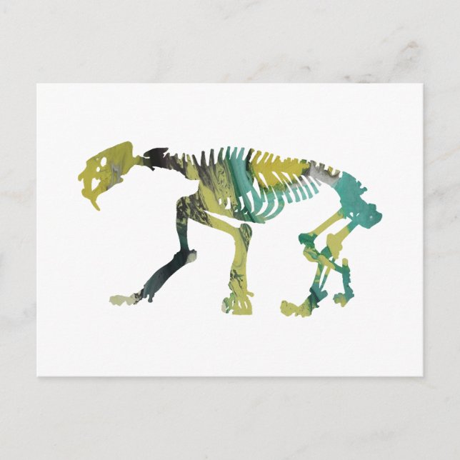 Smilodon skeleton postcard (Front)