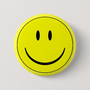 Smily face bottin pinback button