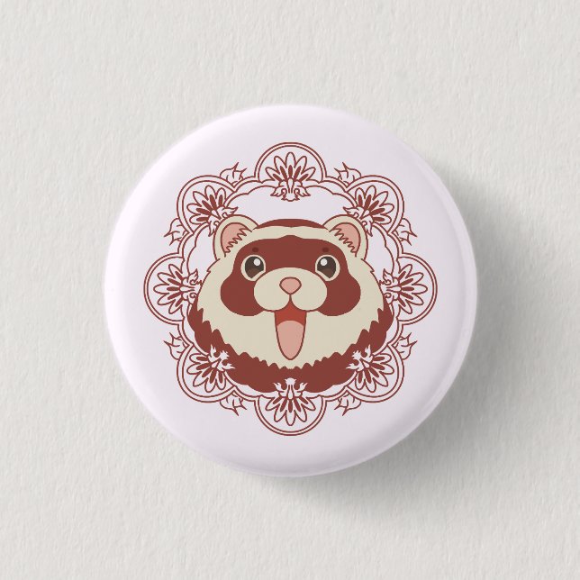 Smily Ferret Button (Front)