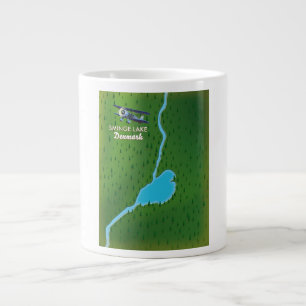 Sminge Lake Denmark travel map Giant Coffee Mug