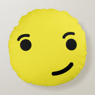smirking emoji pillow