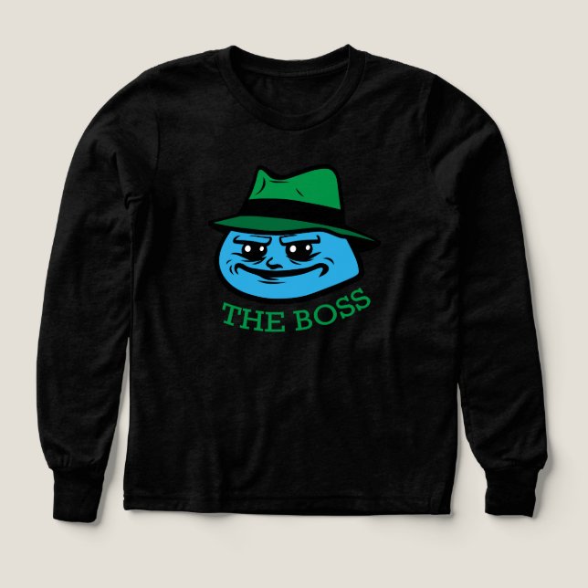 smirking cartoon boss Tri-Blend shirts (Design Front)