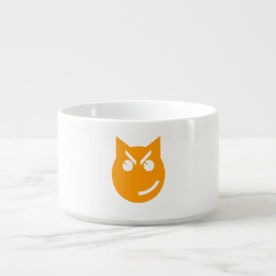 Smirking Emoji Cat Bowl