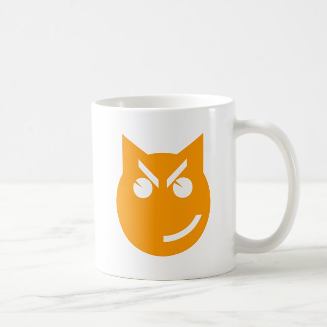 Smirking Emoji Cat Coffee Mug (Right)