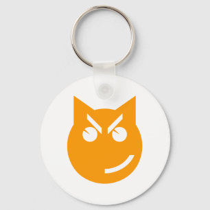 Smirking Emoji Cat Keychain