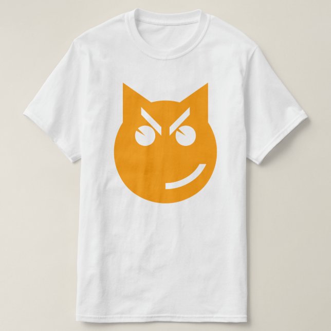 Smirking Emoji Cat T-Shirt (Design Front)