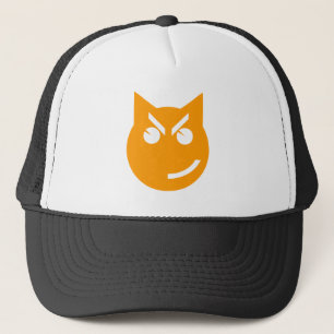 Smirking Emoji Cat Trucker Hat