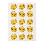 Smirking Face Emoji Edible Frosting Rounds (Sheet)