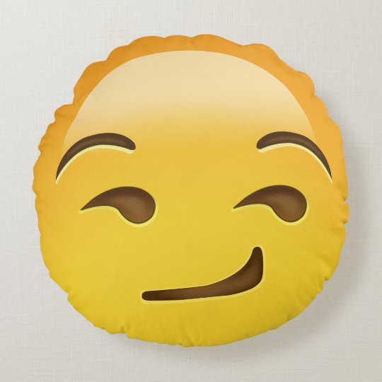 smirking emoji pillow