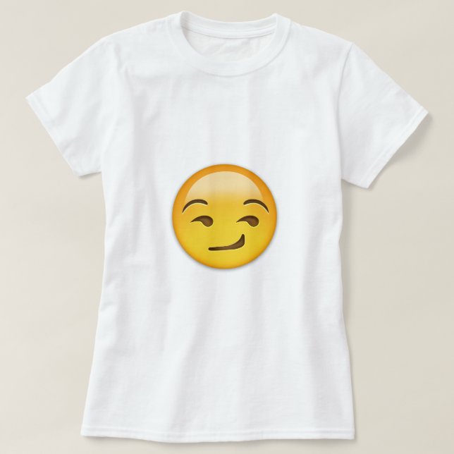 Smirking Face Emoji T-Shirt (Design Front)