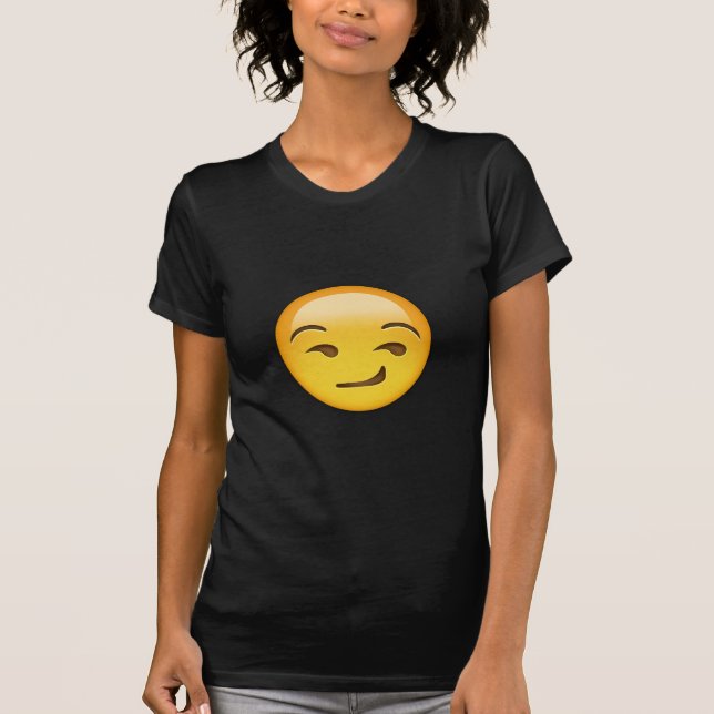 Smirking Face Emoji T-Shirt (Front)
