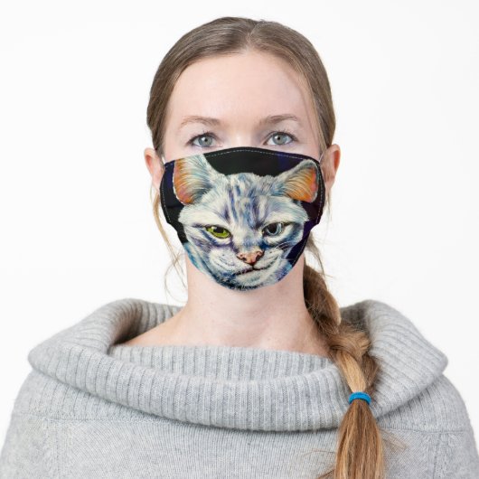Smirky Cat face mask (Worn)