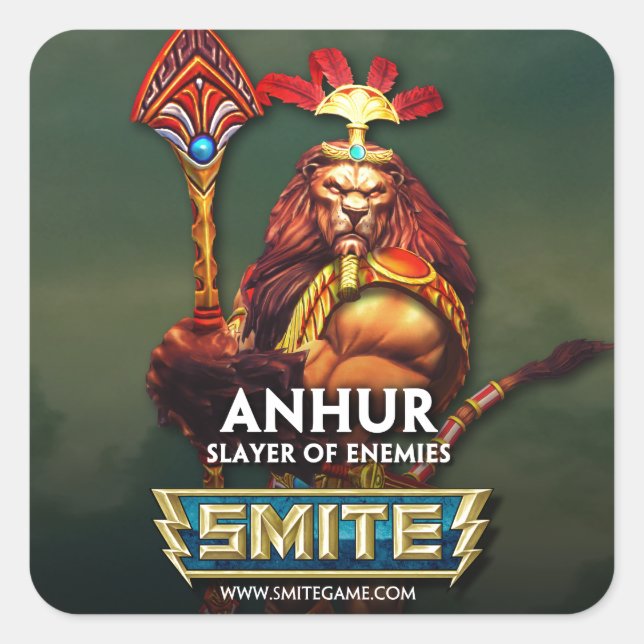 SMITE: Anhur, Slayer of Enemies Square Sticker (Front)