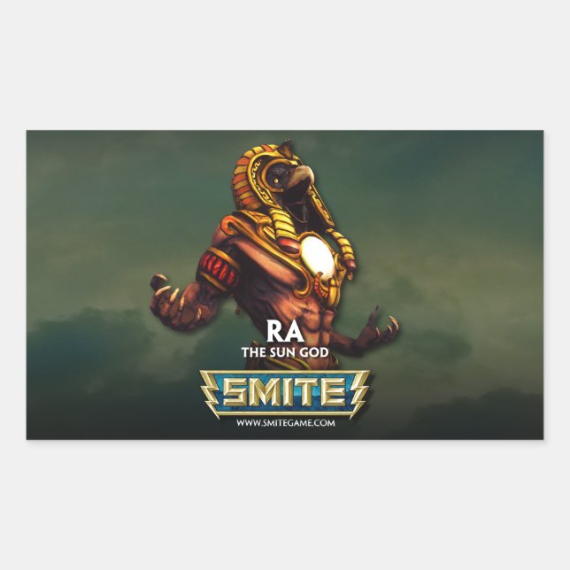SMITE: Ra, The Sun God Rectangular Sticker (Front)