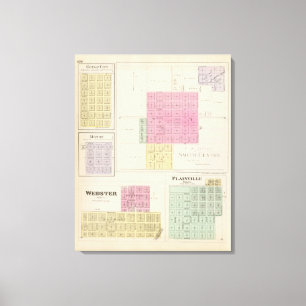 Smith Centre, Gould City, Motor, Webster, Kansas Canvas Print