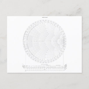 Smith Chart Radio Frequency Engineering Postcard