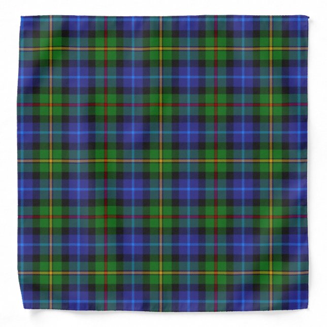 Smith Clan Scottish Tartan Plaid Pattern Bandana (Front)