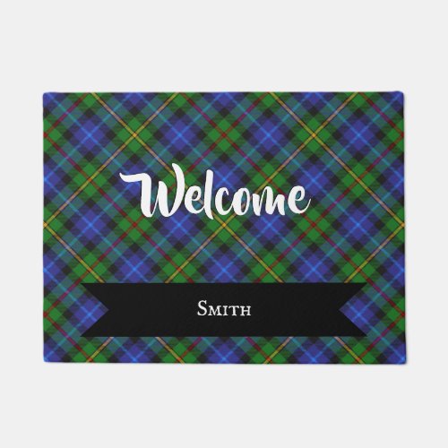 Smith Clan Scottish Tartan Plaid Pattern Doormat