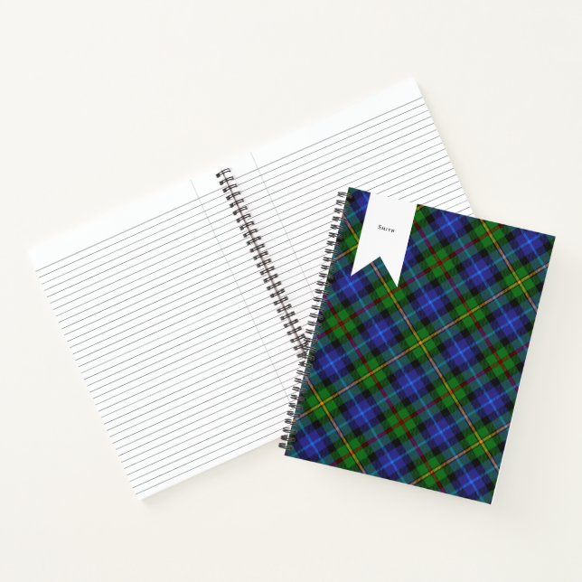 Smith Clan Tartan Plaid Pattern Notebook (Inside)