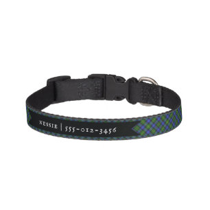 Smith Clan Tartan Scottish Plaid Pattern Pet Collar