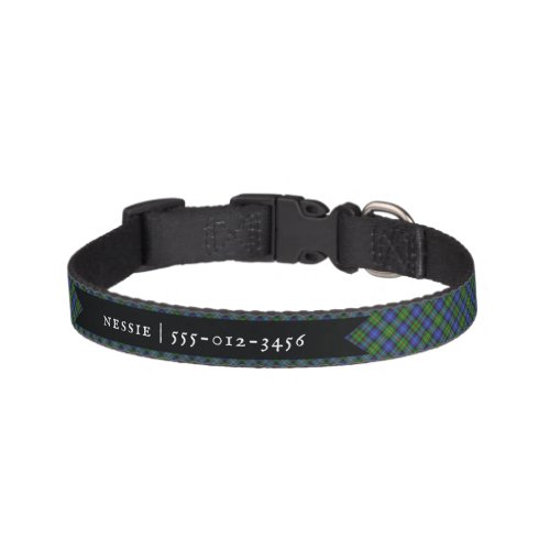 Smith Clan Tartan Scottish Plaid Pattern Pet Collar