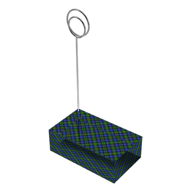 Smith Clan Tartan Scottish Plaid Place Card Holder (Corner)
