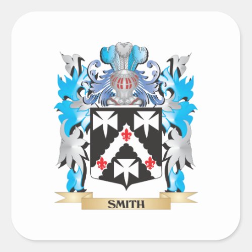 Smith Coat of Arms _ Family Crest Square Sticker