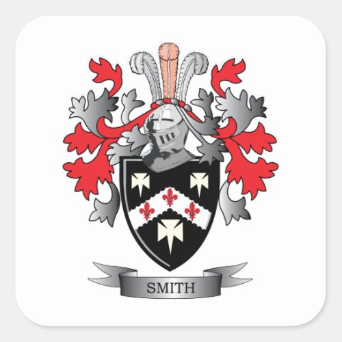 Smith Coat of Arms Square Sticker