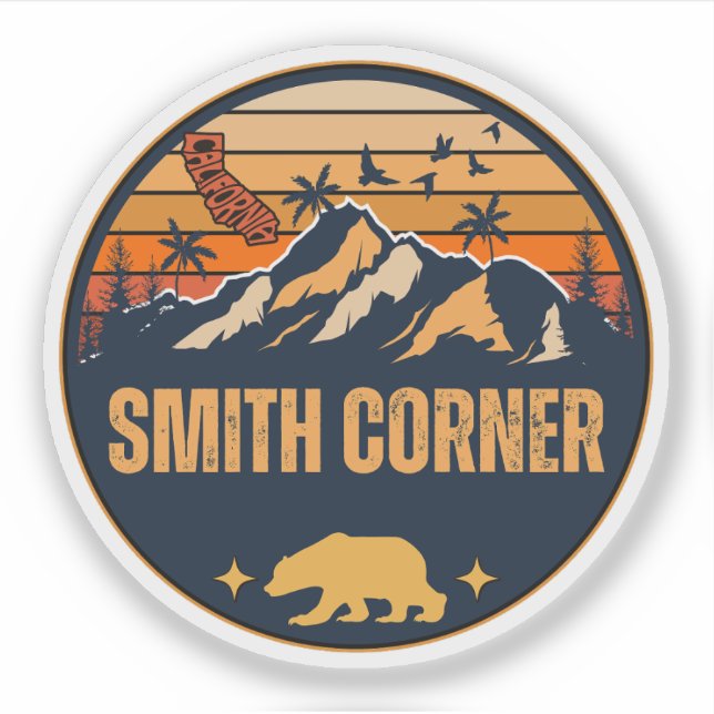 Smith Corner, California Sticker (Front)