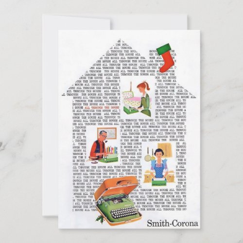 Smith Corona Typewriter Holiday Card