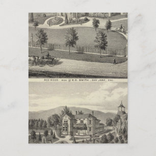 Smith, Evans residences Postcard