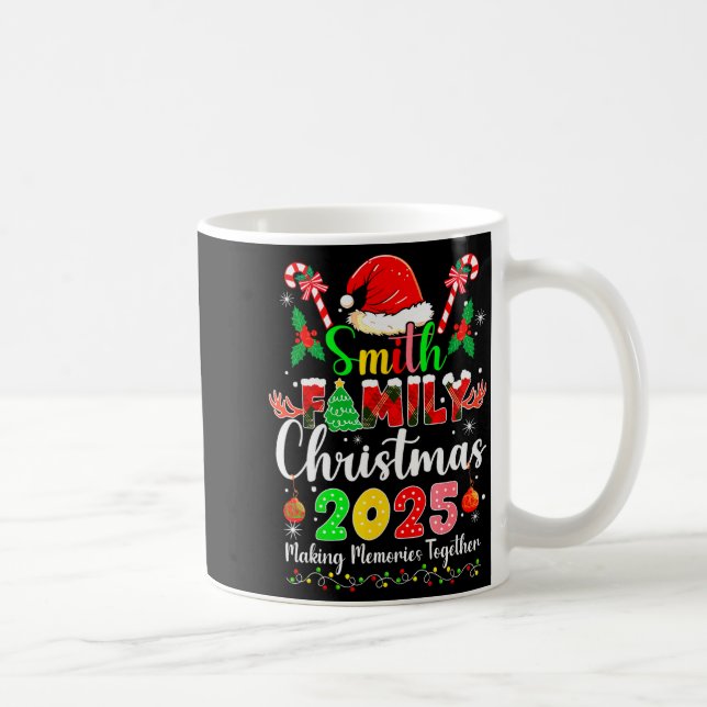 Smith Family Christmas 2025 Matching Santa Hat Xma Coffee Mug (Right)