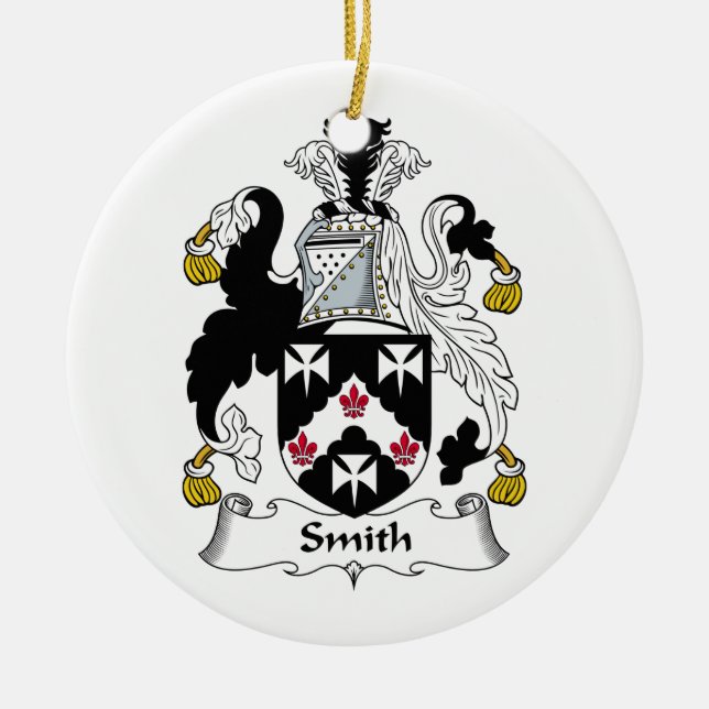 Smith Family Crest Ceramic Ornament (Front)