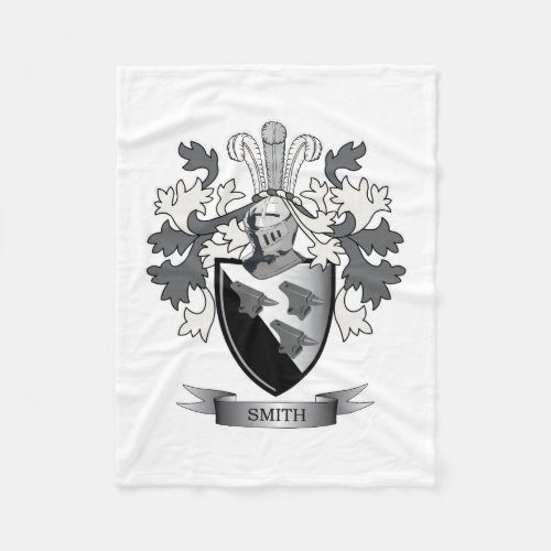 Smith Family Crest Coat of Arms Fleece Blanket