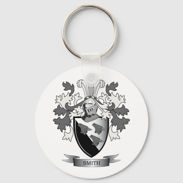 Smith Family Crest Coat of Arms Keychain (Front)