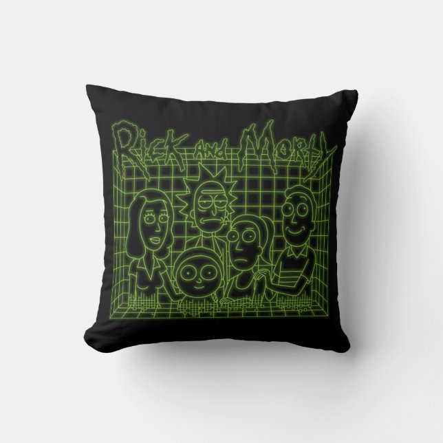 Smith Family Digital Hologram Throw Pillow (Front)