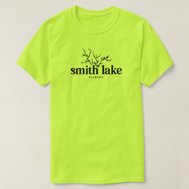 Smith Lake Alabama Map Tee (Design Front)