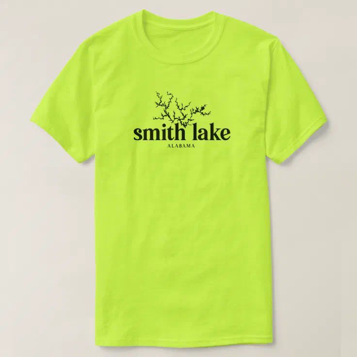 Smith Lake Alabama Map Tee Zazzle