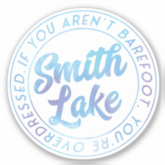 Smith Lake Blue Watercolor Sticker