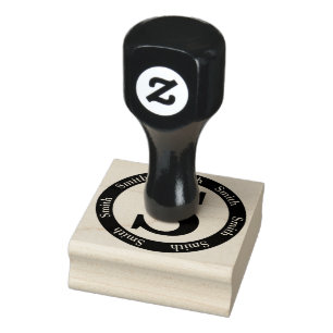 Smith Letter S Monogram Art Rubber Stamp