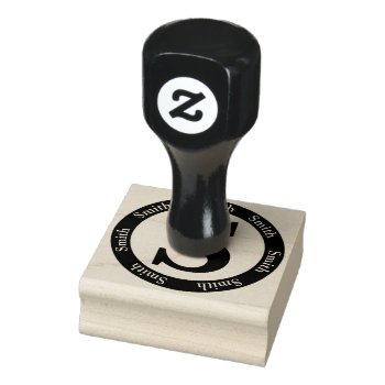 Smith Letter S Monogram Art Rubber Stamp by OldScottishMountain at Zazzle