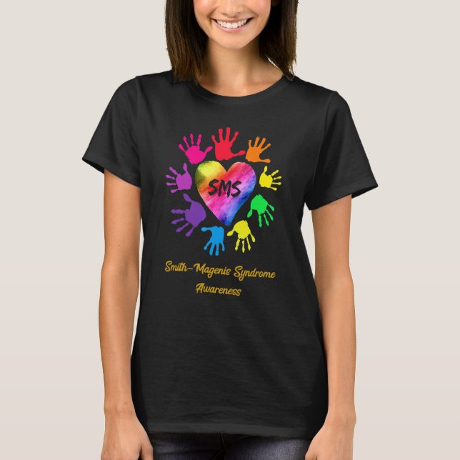 Smith Magenis Syndrome Awareness Hands T-Shirt (Front)