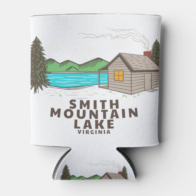 Smith Mountain Lake Cabin Can Cooler (Front)